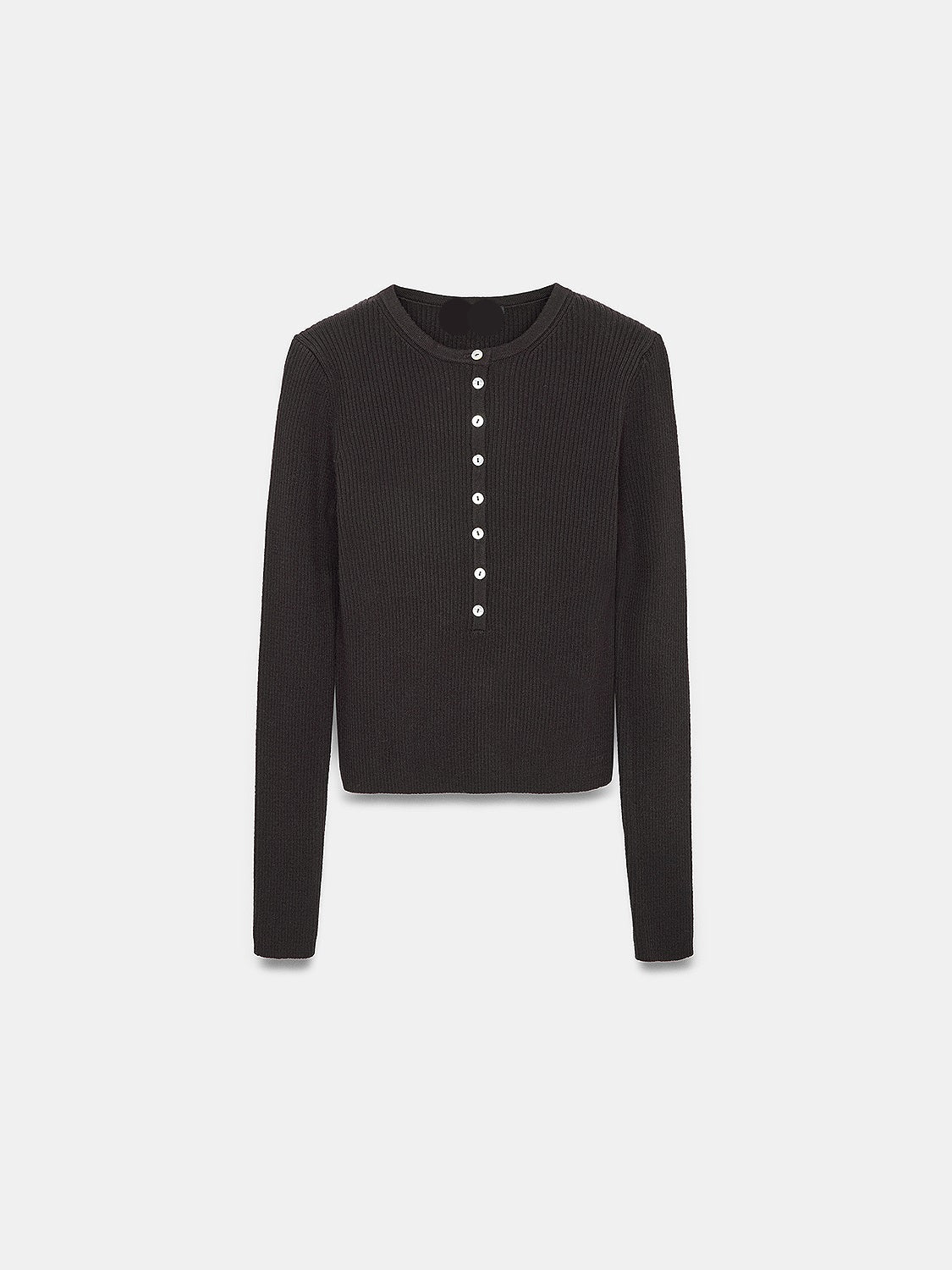 Ribbed Henley Sweater