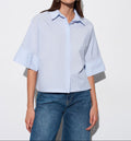 Striped, Short-Sleeve, Oversized