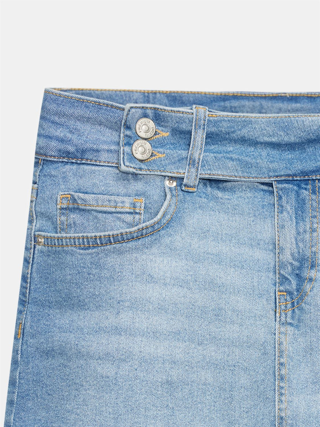 Linear Denim Skirt