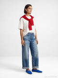 The Classic Cuffed Straight-Wide Denim