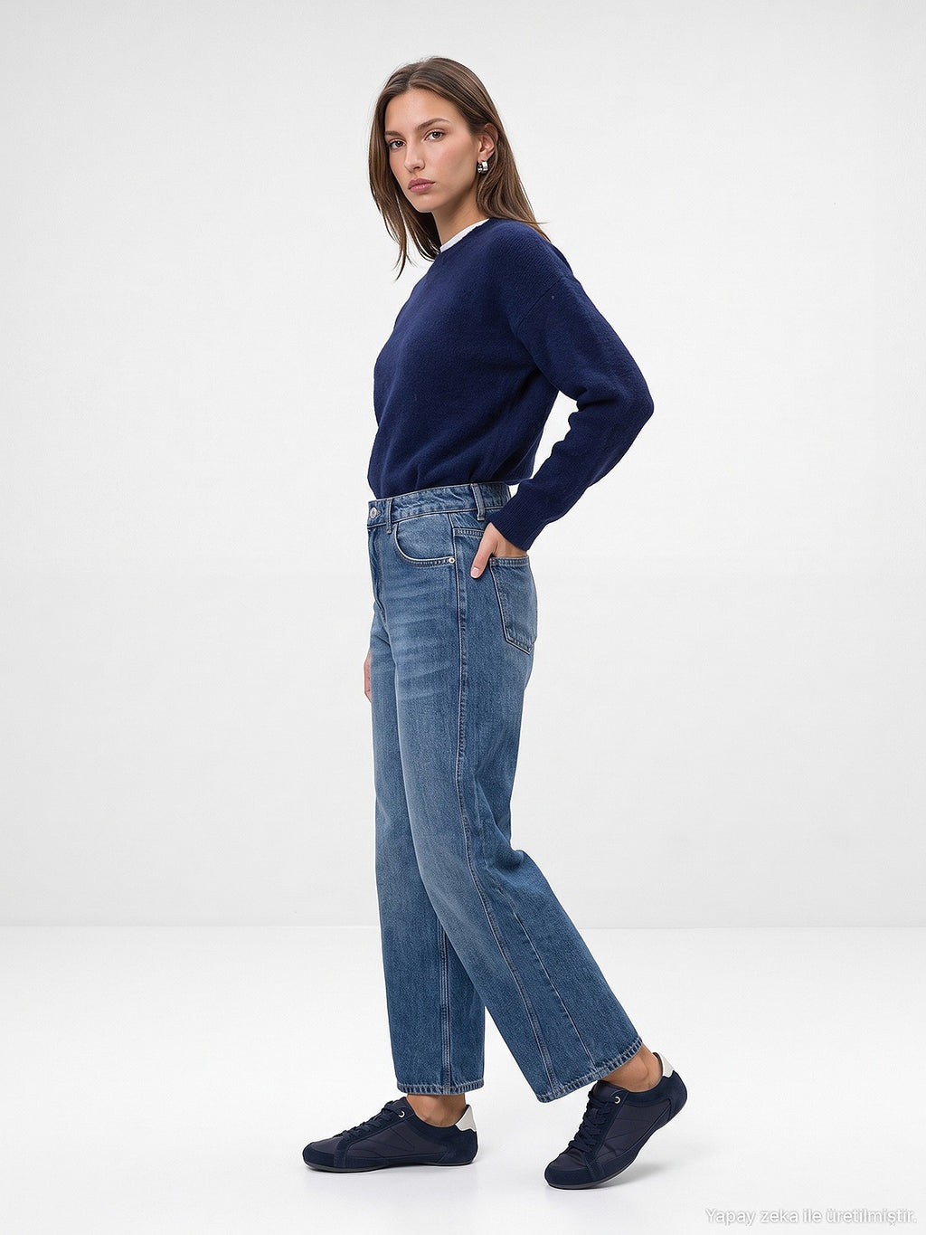 High-Rise Barrel Denim