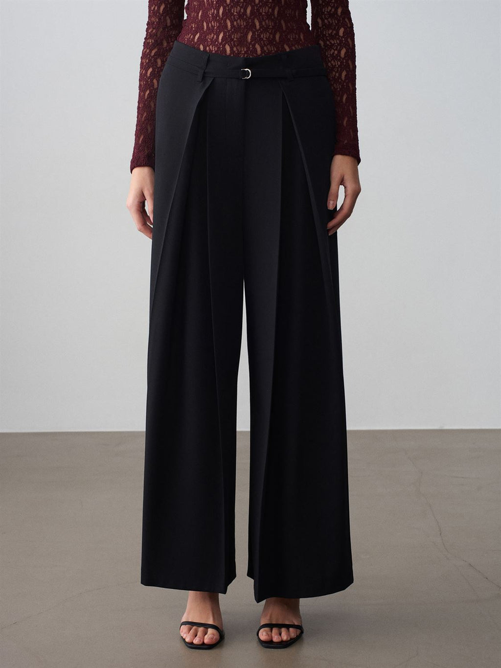 Layered Wide-Leg Pants