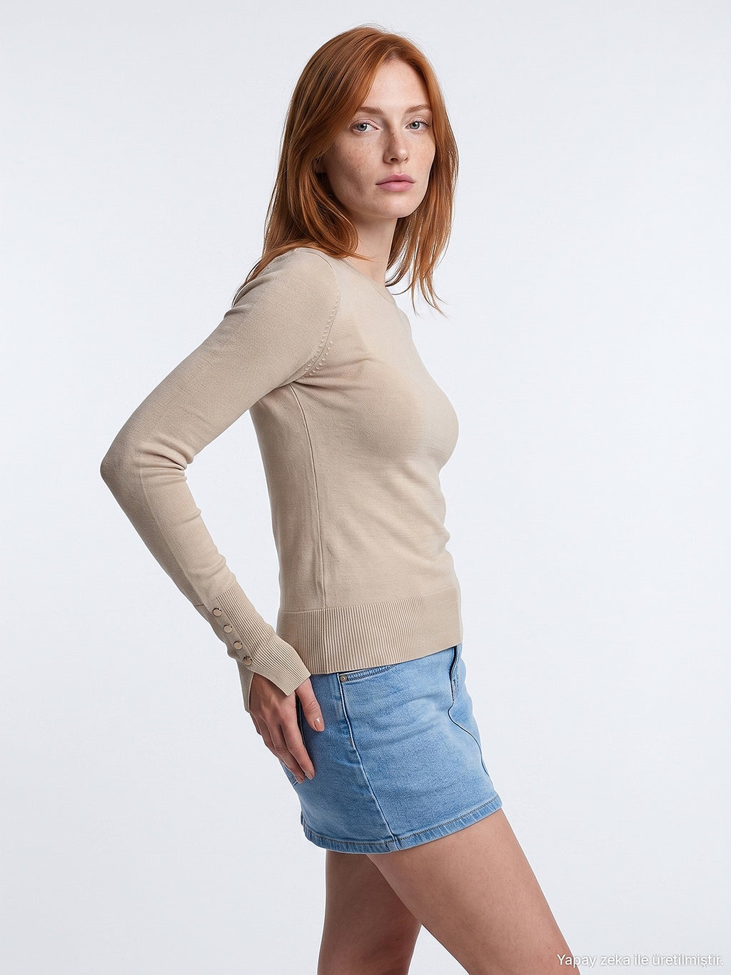 The Gold-Button Cuff Knit