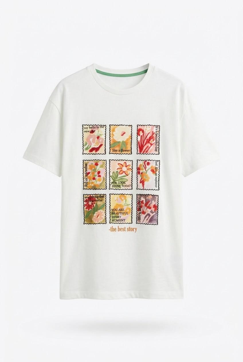 Floral Stamp Tee