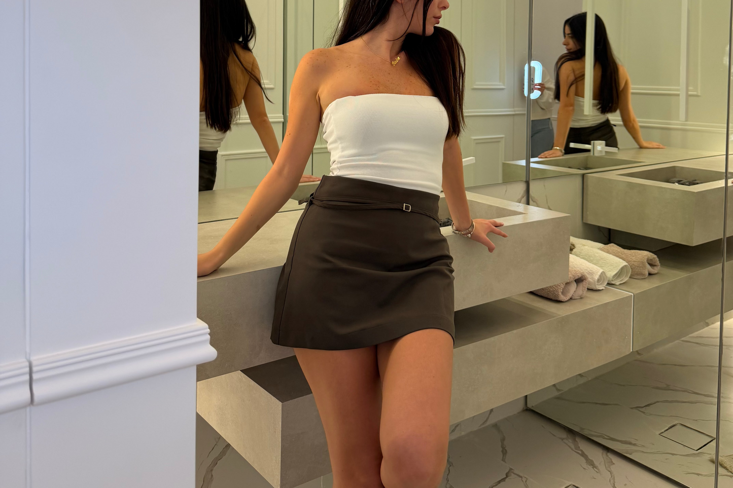 Belted Skort