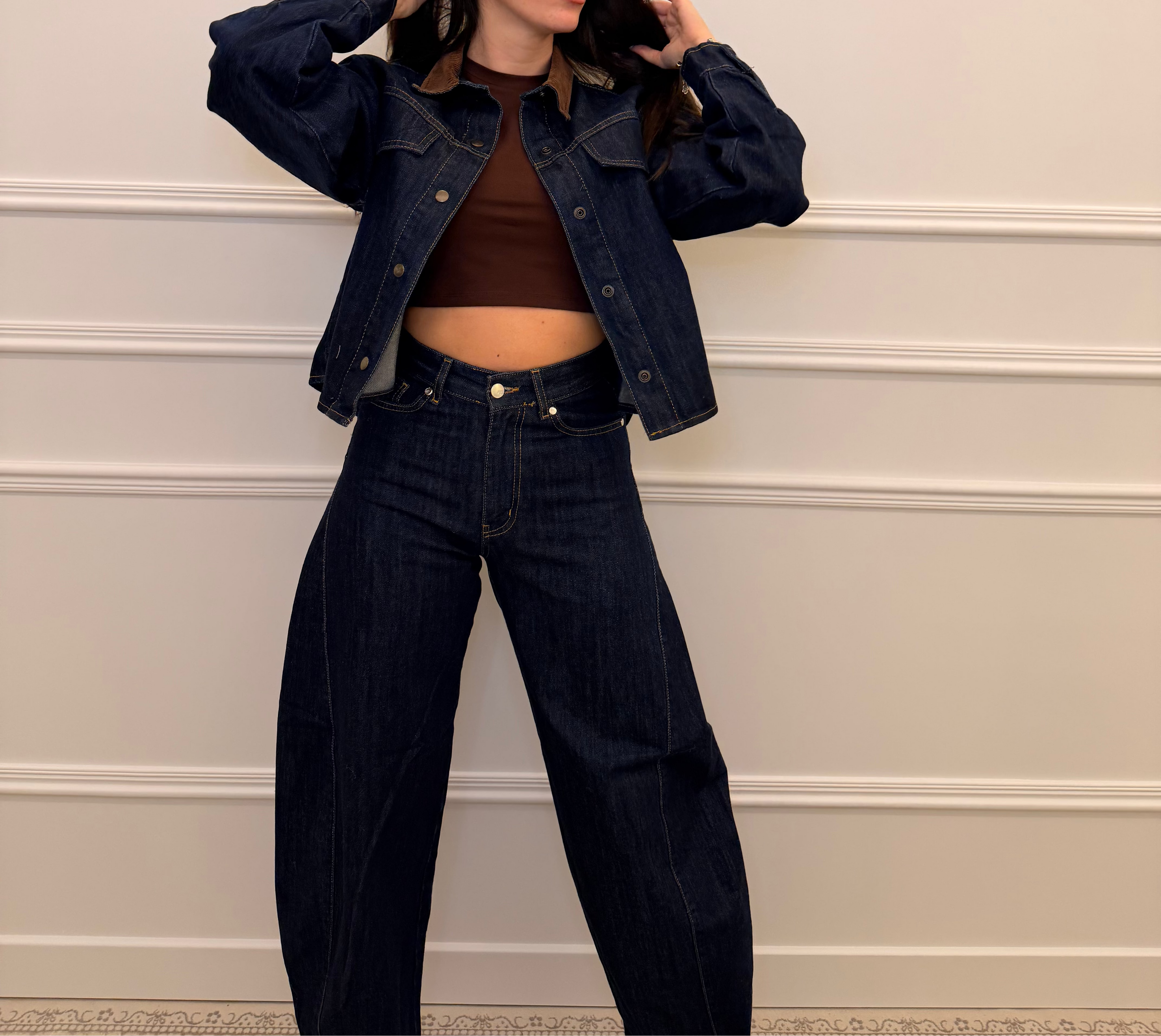 Dark Denim Balloon Jeans