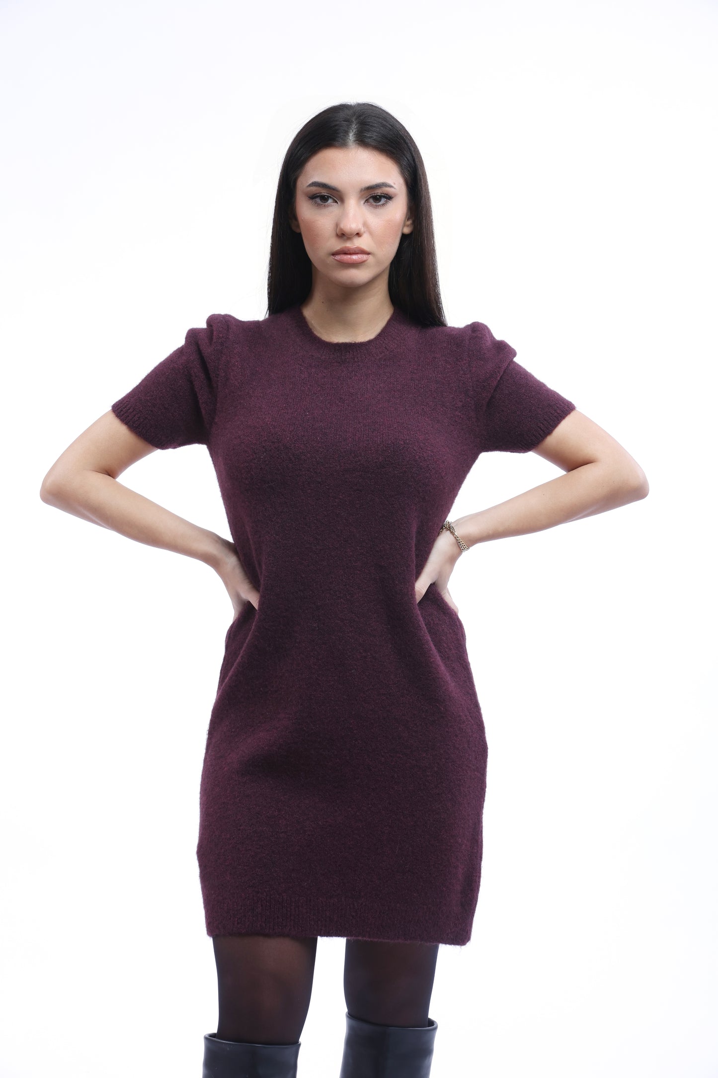 Short Sleeve Knit Dress