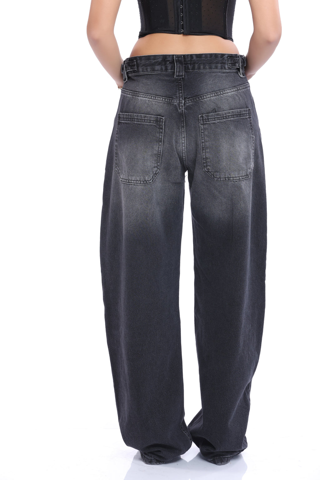 Black Wide-Leg Jeans