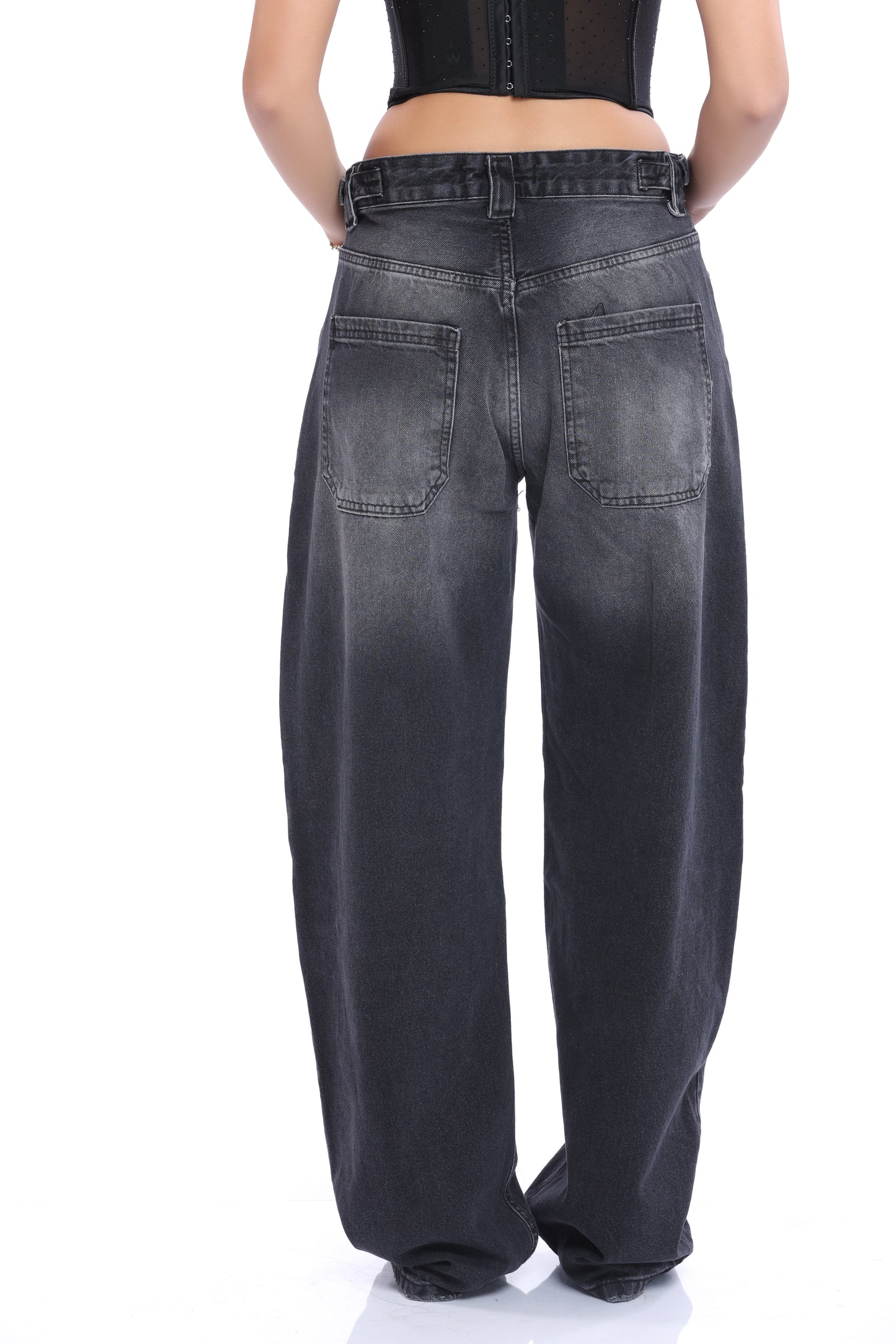 Black Wide-Leg Jeans