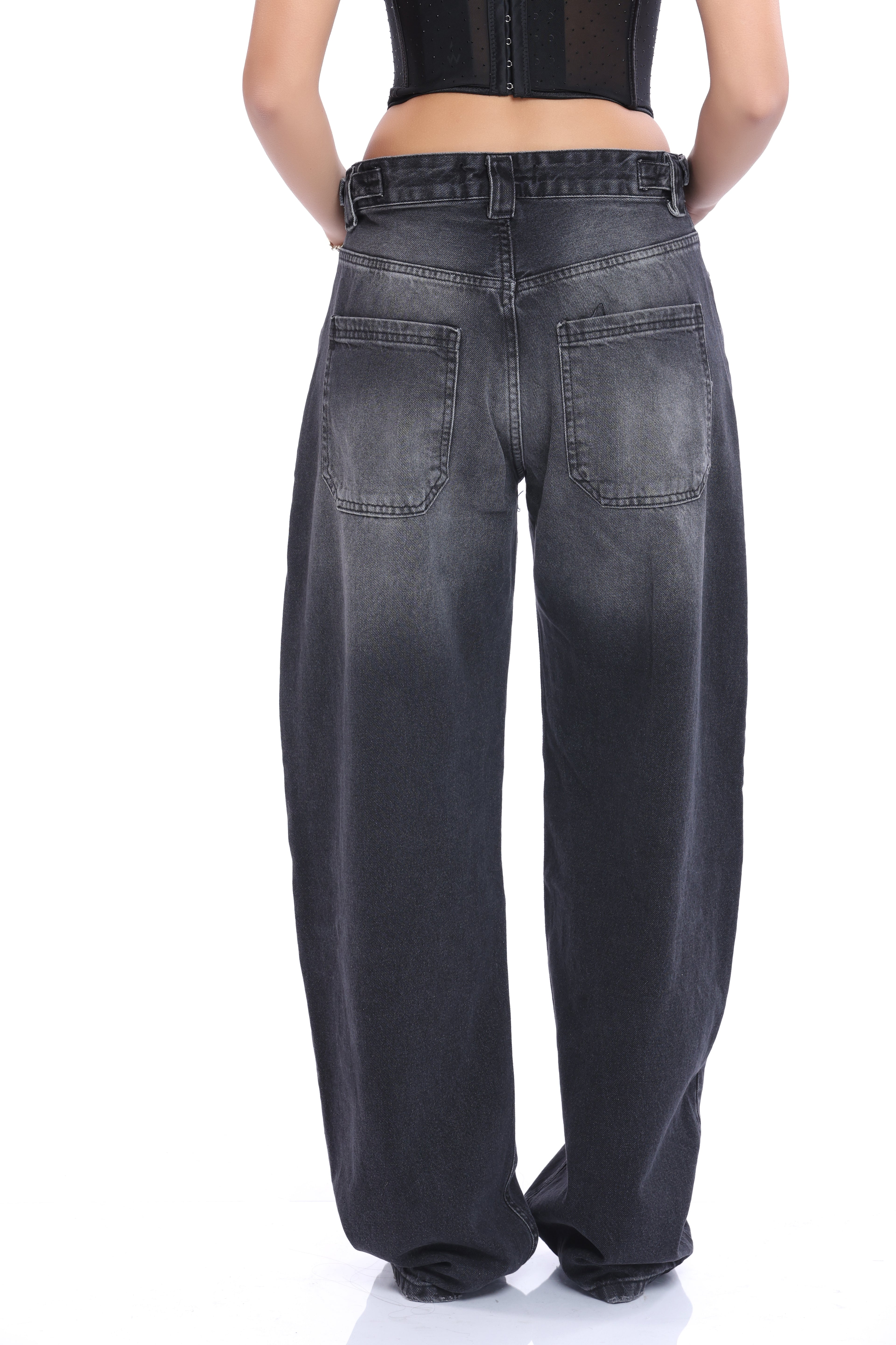 Black Wide-Leg Jeans