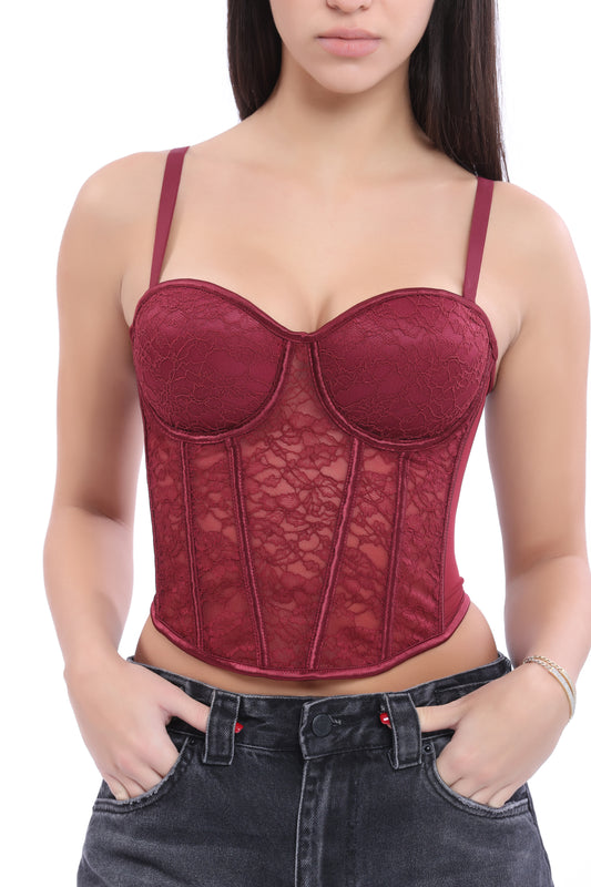 Cherry Lace Corset