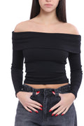 Off-Shoulder Long Sleeve Top
