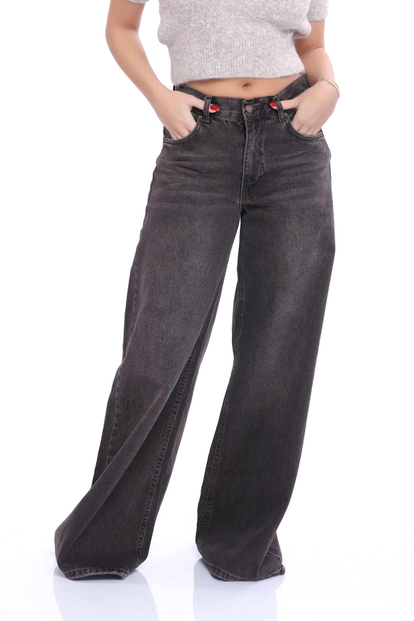 Espresso Wide-Leg Jeans