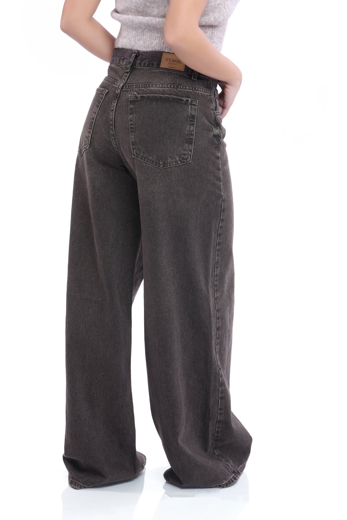 Espresso Wide-Leg Jeans