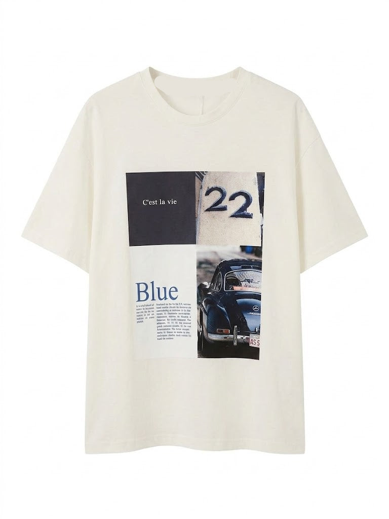The Blue Collage Tee