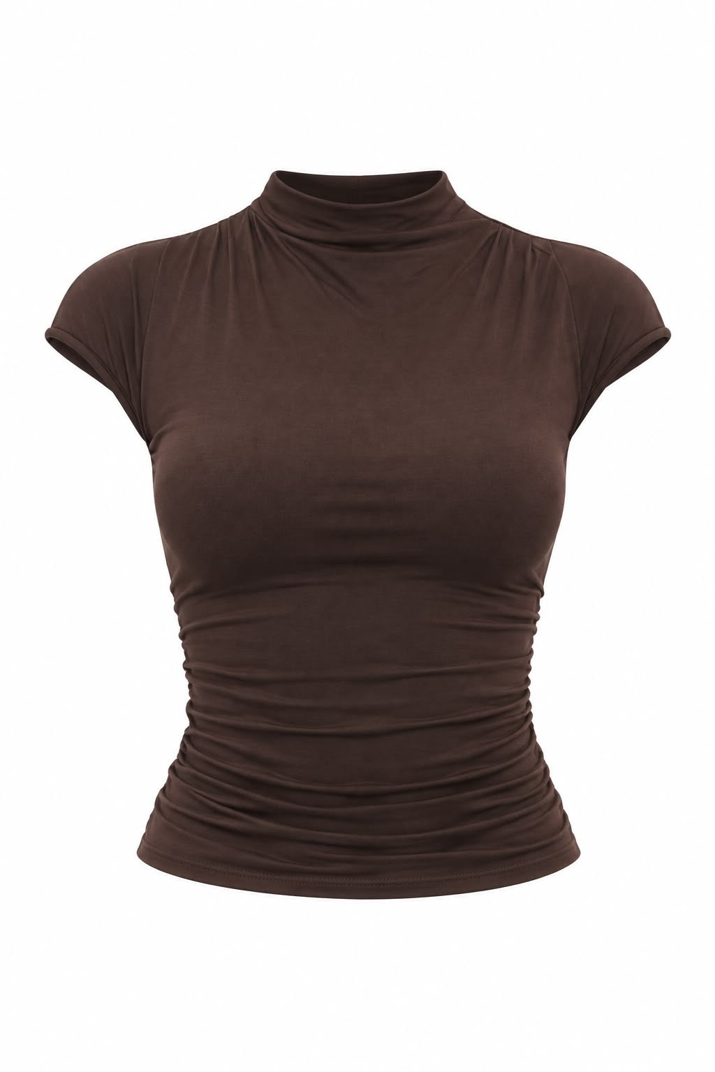 The sleek mock neck padded top